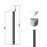 Комплект пилон и PVC глава за монтаж на до 3 камери, височина: 1500mm, 3F180SET15MT