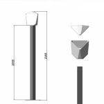 Комплект пилон и PVC глава за монтаж на до 3 камери, височина: 2000mm, 3F180SET2MT